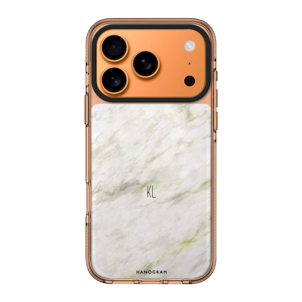 Grand Marble II iPhone 17 Pro Max MagSafe 水晶透明保護殼 雲石紋設計 可自訂名字 圖1