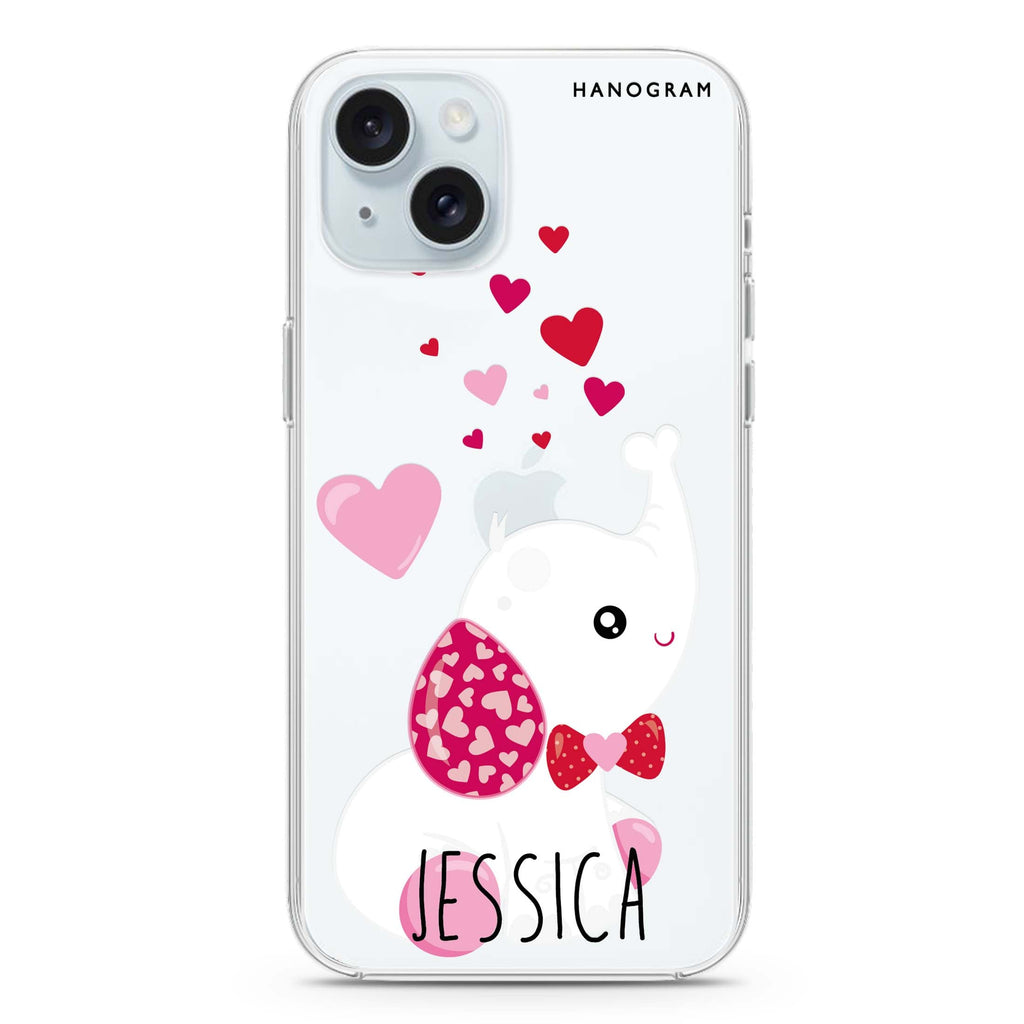Lovely Elephant iPhone 15 水晶透明保護殼