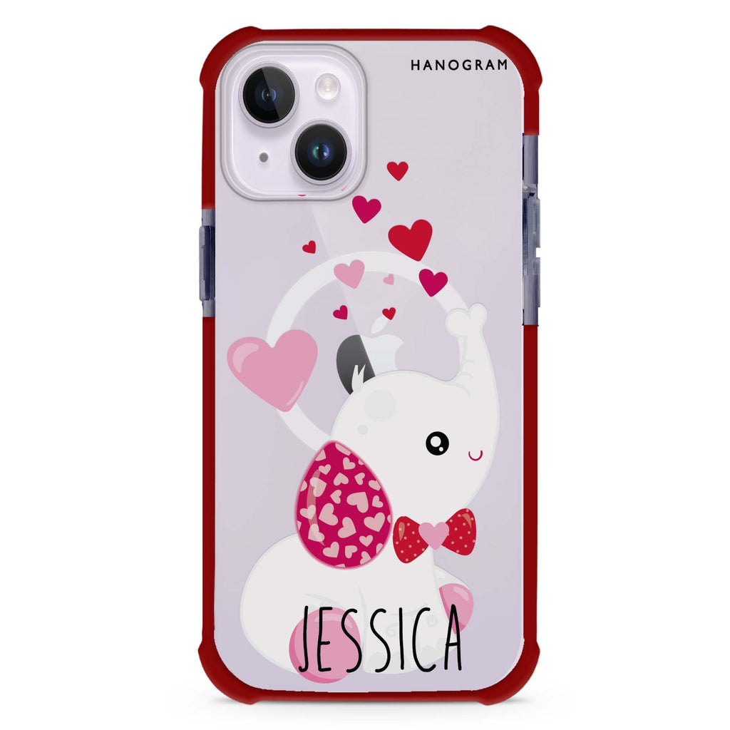 Lovely Elephant iPhone 15 Plus Magsafe 兼容超強防摔保護殼