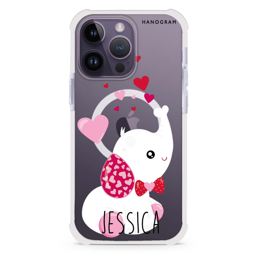 Lovely Elephant iPhone Magsafe 兼容超強防摔保護殼
