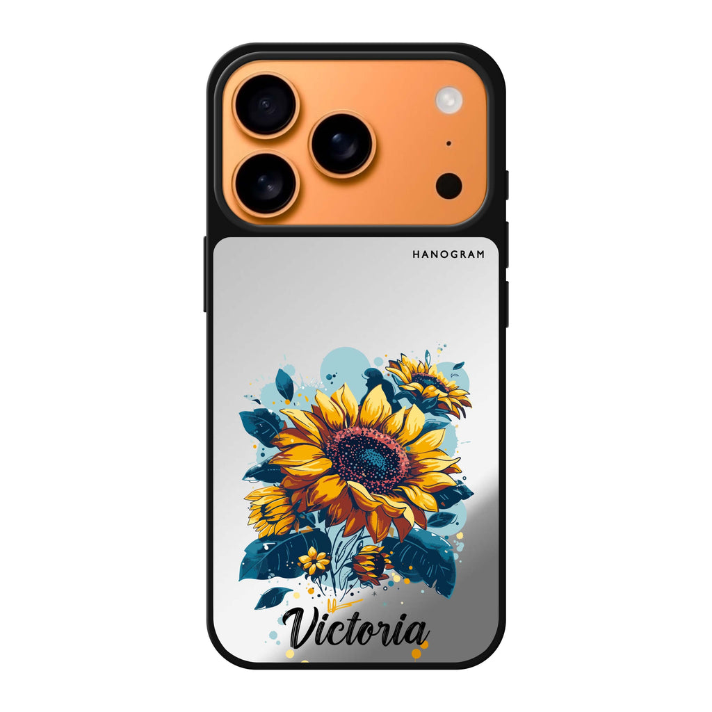 Sun-Kissed Petals 花卉太陽 iPhone 17 Pro Max 鏡面手機殼主圖
