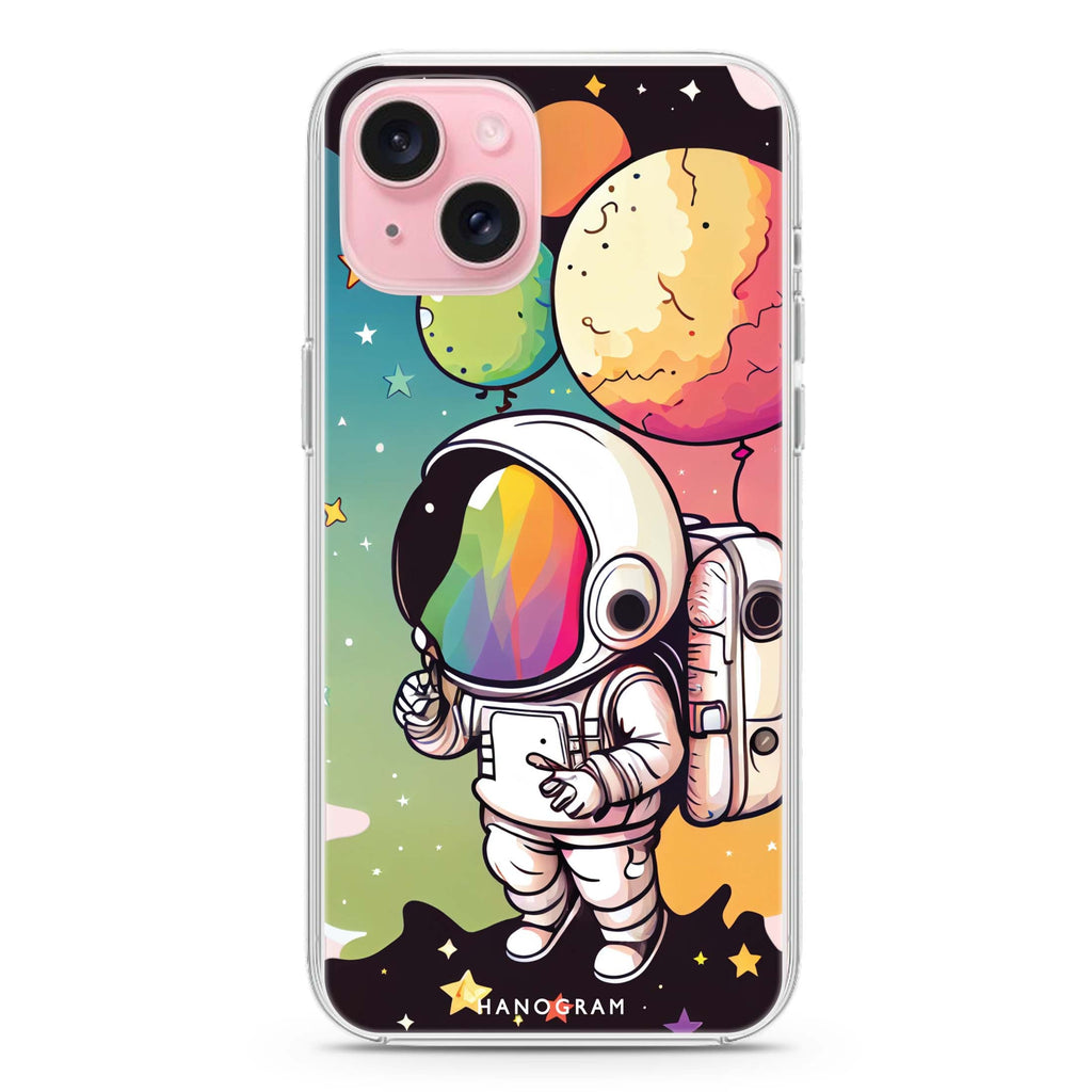 Astronauts iPhone 15 Plus Magsafe 兼容水晶透明保護殼