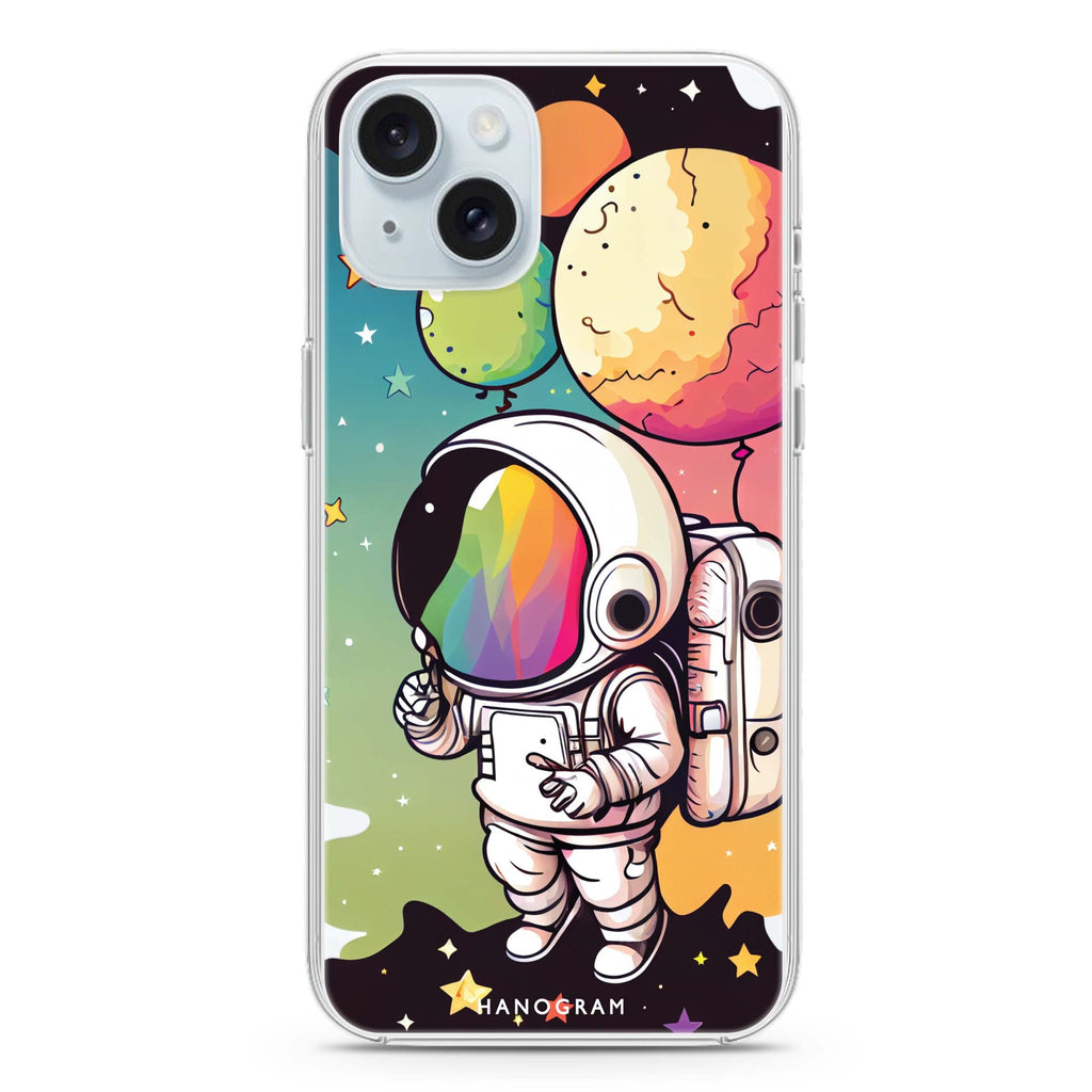 Astronauts iPhone 15 Magsafe 兼容水晶透明保護殼