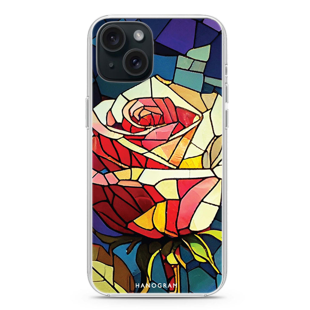 Rose Art iPhone 15 Magsafe 兼容水晶透明保護殼