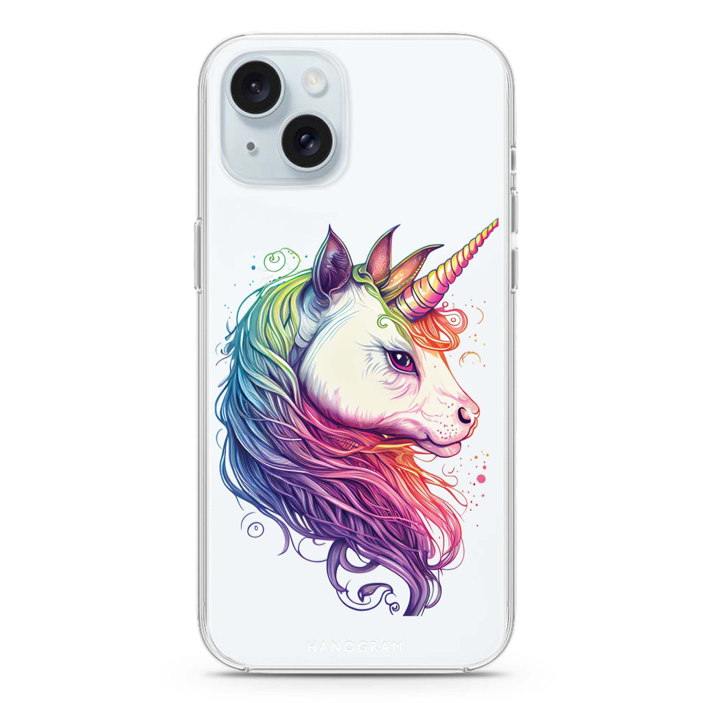 A unicorn iPhone 15 plus 水晶透明保護殼