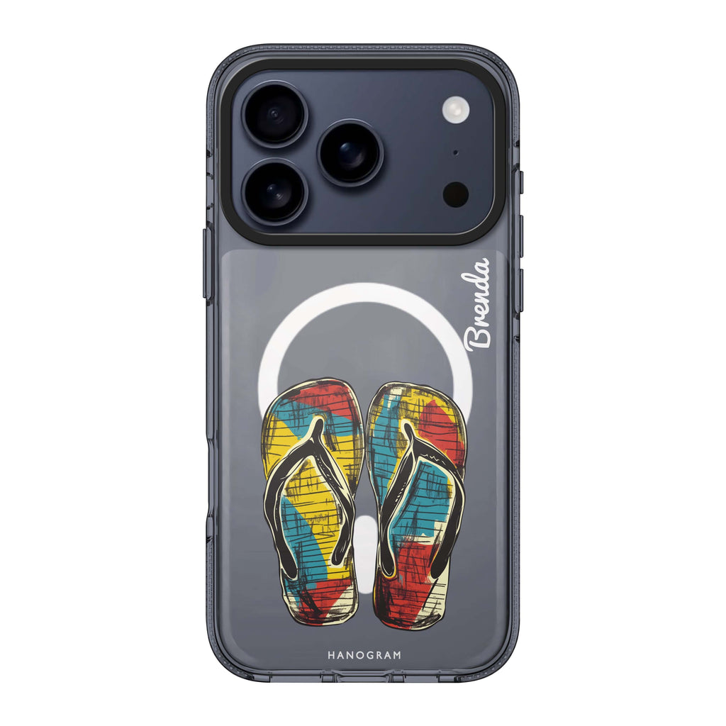 Sunny Steps iPhone 17 Pro Max MagSafe 水晶透明保護殼 太陽圖案設計 可自訂名字及字色 圖1