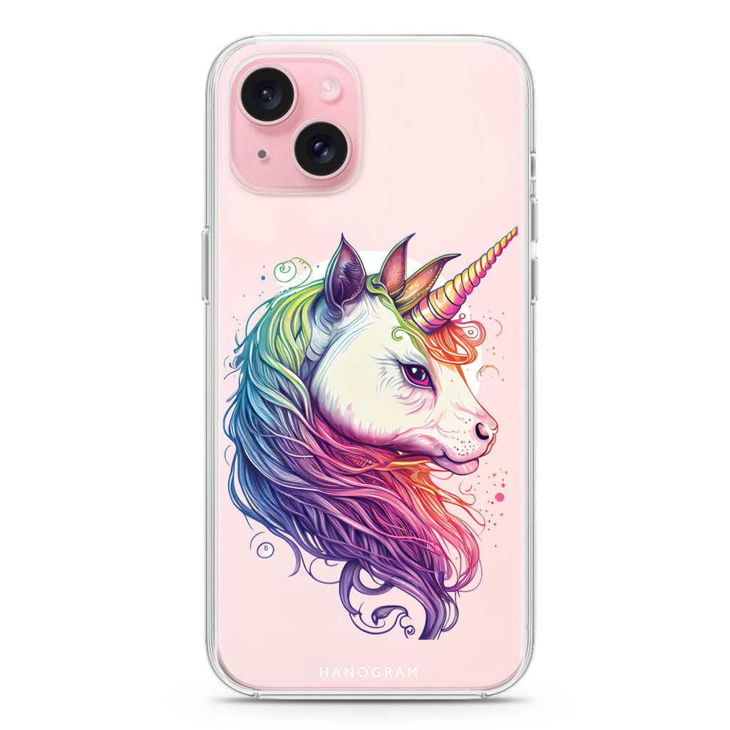 A unicorn iPhone 15 Magsafe 兼容水晶透明保護殼