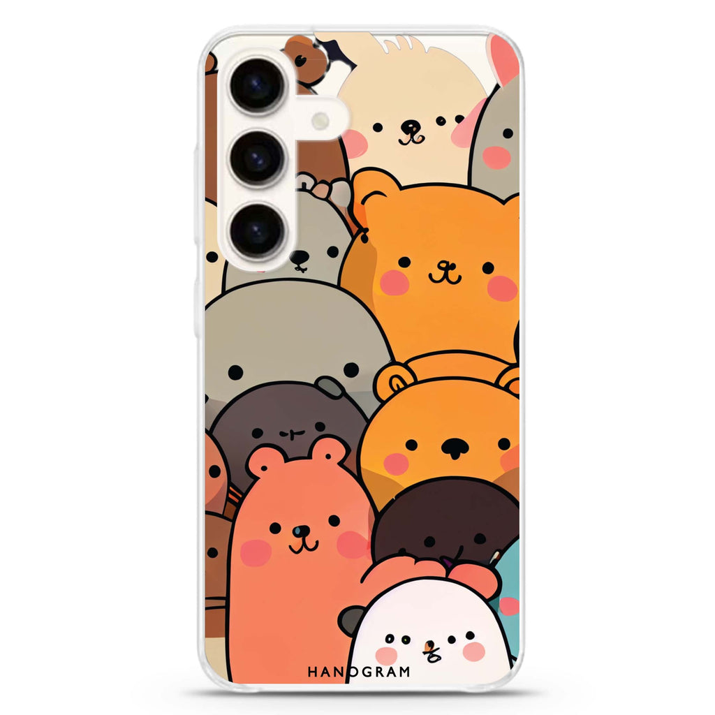 Cute animals Samsung Galaxy S26/S25/S24 水晶透明保護殼正面展示