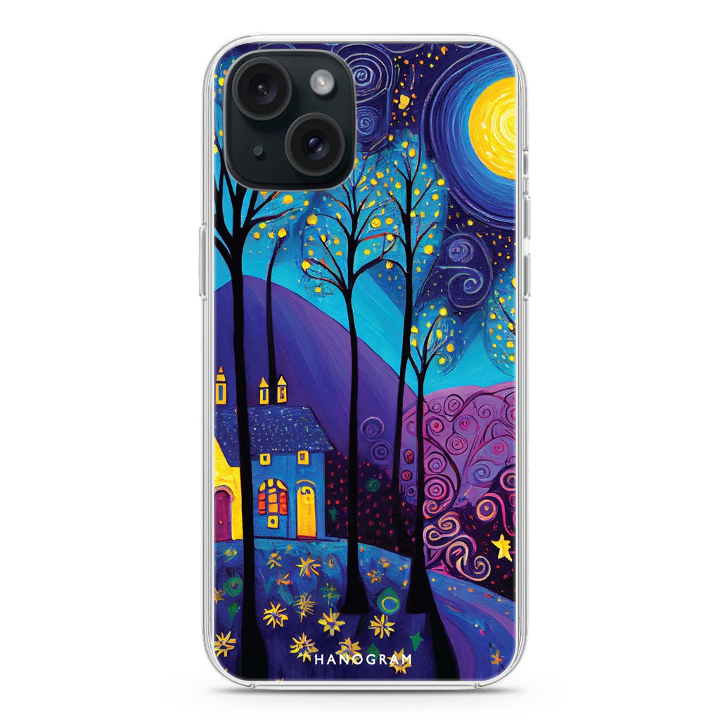 A night iPhone 15 Plus Magsafe 兼容水晶透明保護殼