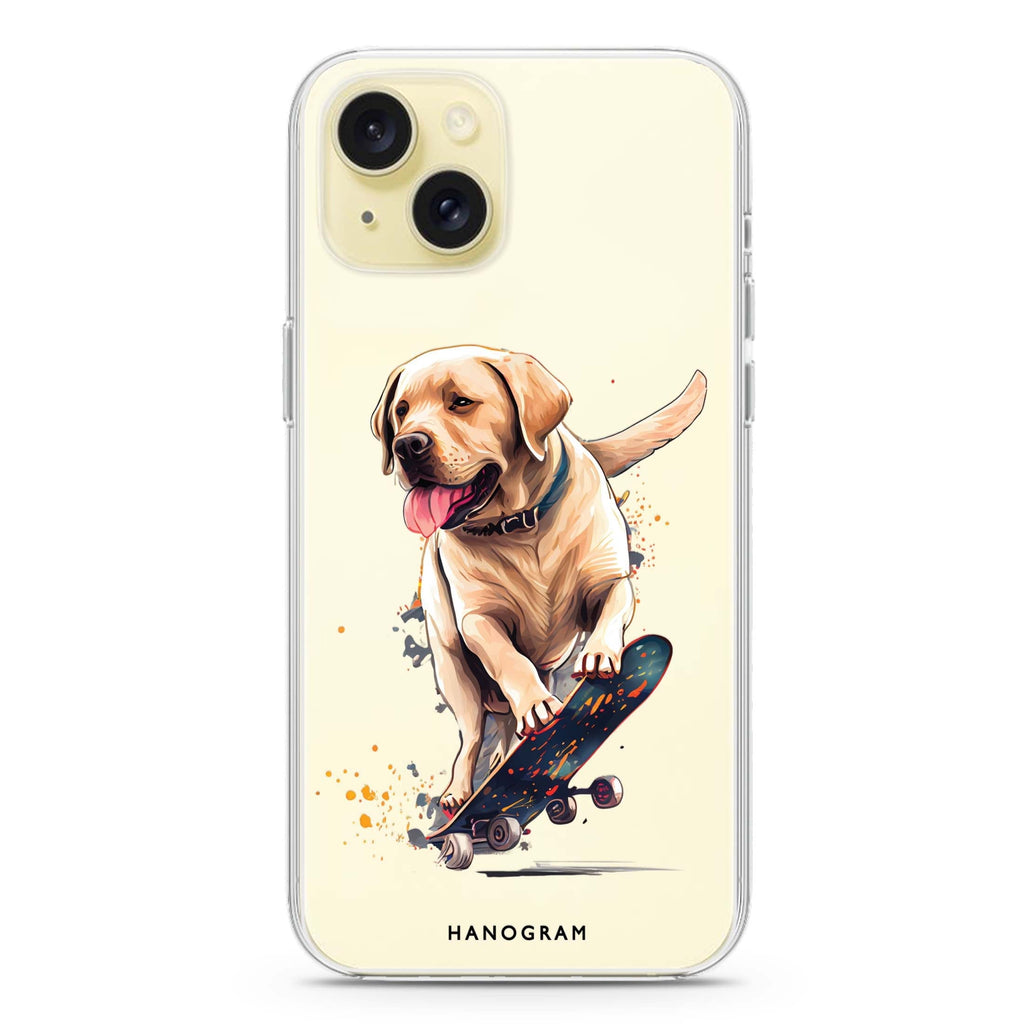 Dog on skateboard iPhone 15 水晶透明保護殼
