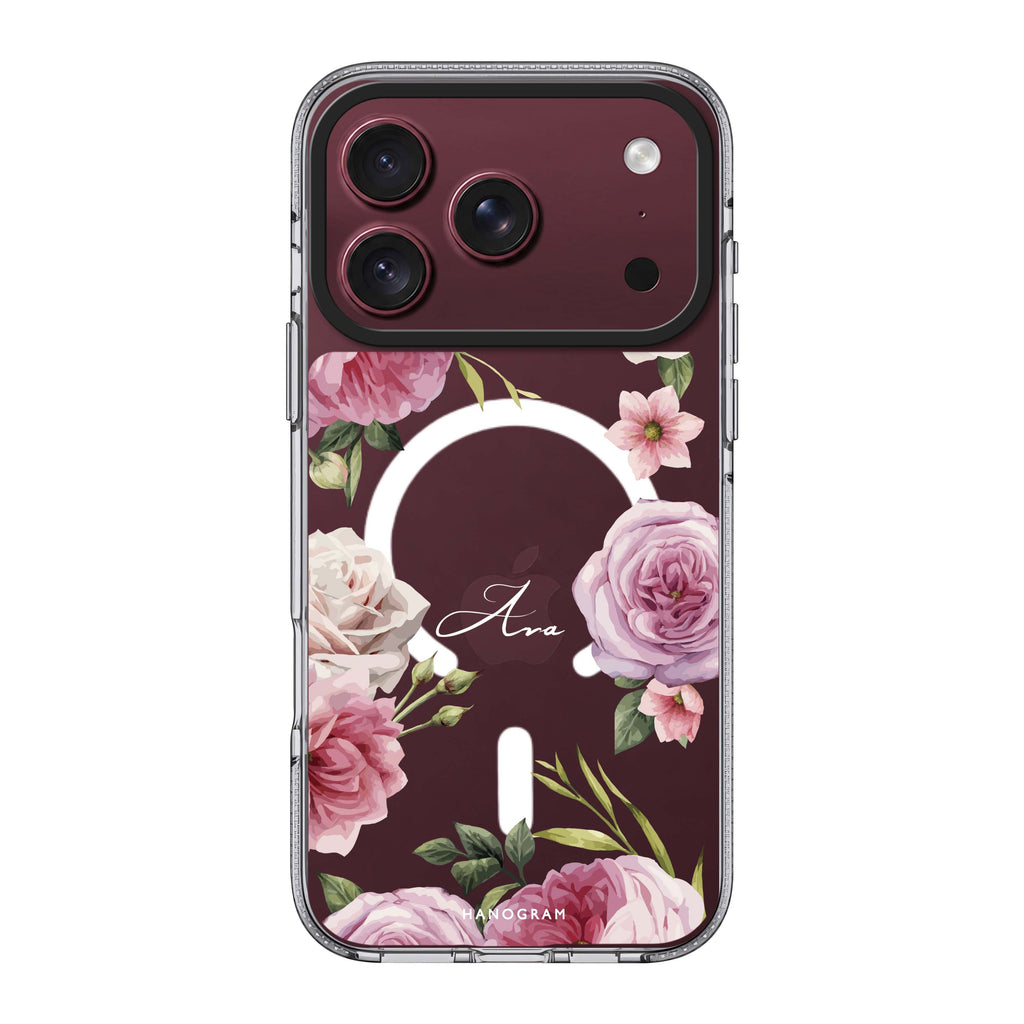 Beautiful Pretty Floral 水晶透明保護殼