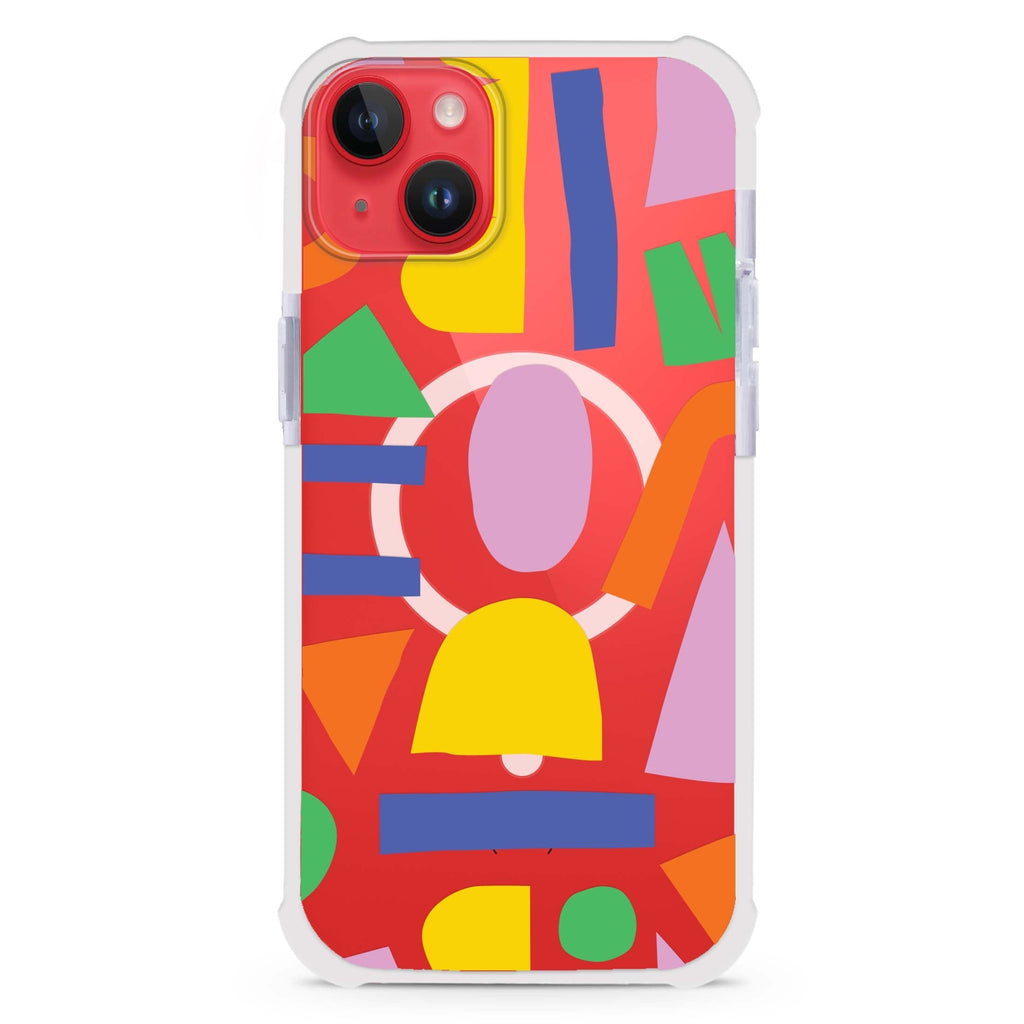 Abstract Doodles iPhone 15 Plus Magsafe 兼容超強防摔保護殼