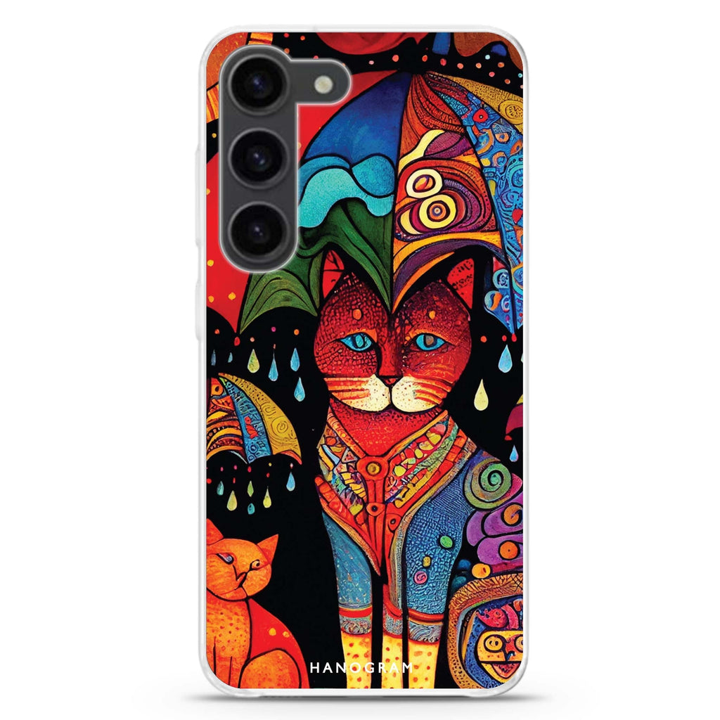 Raining Cat Samsung Galaxy 水晶透明保護殼