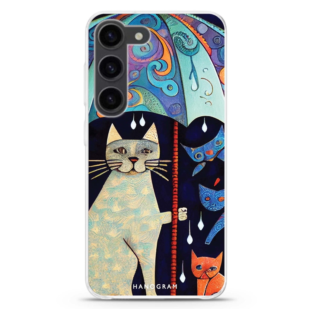 Raining Cat Samsung Galaxy 水晶透明保護殼