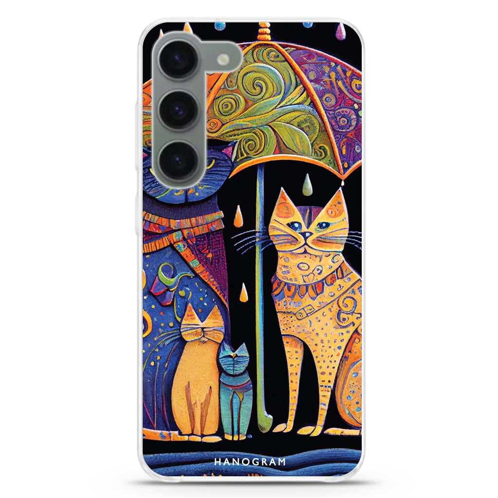 Raining Cat Samsung Galaxy 水晶透明保護殼