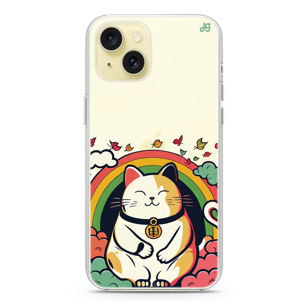 Lucky Cat iPhone 15 plus 水晶透明保護殼