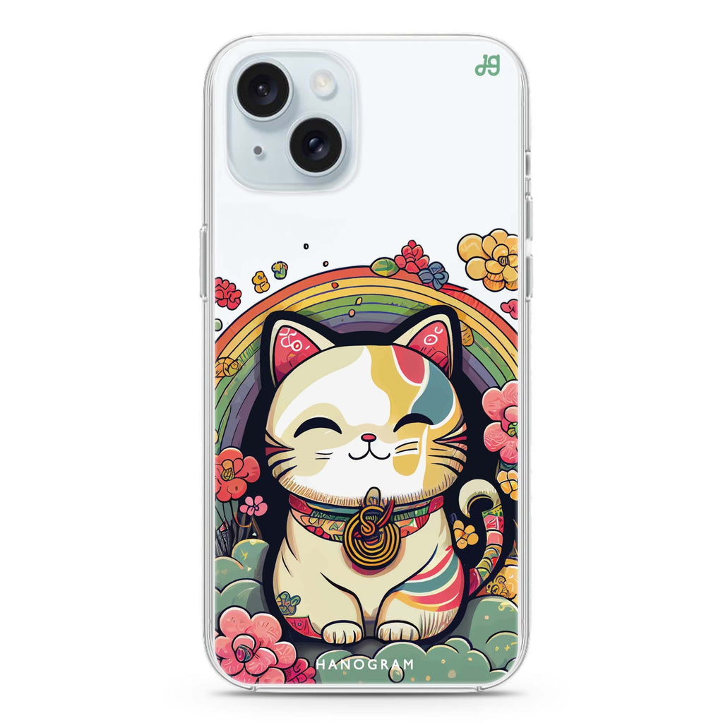 Japanese Lucky Cat iPhone 15 水晶透明保護殼