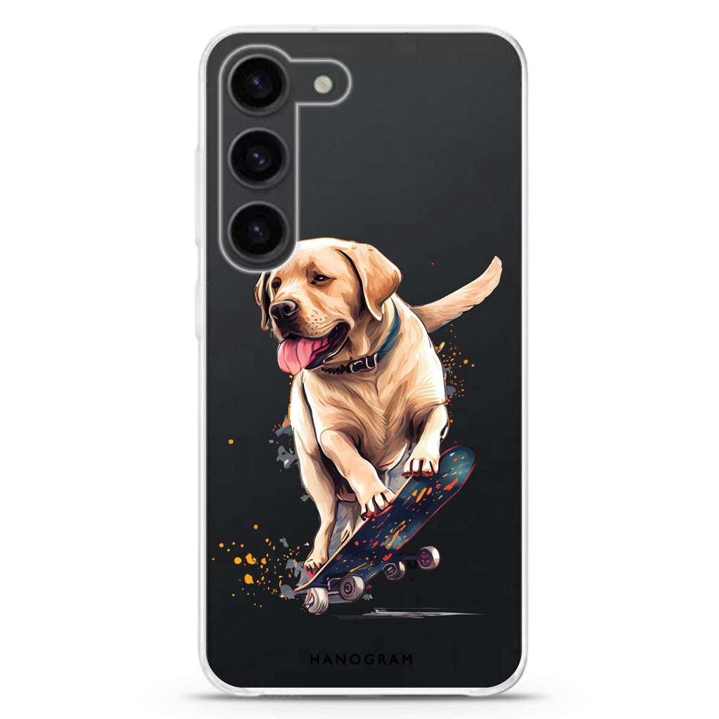 Dog on skateboard Samsung Galaxy 水晶透明保護殼