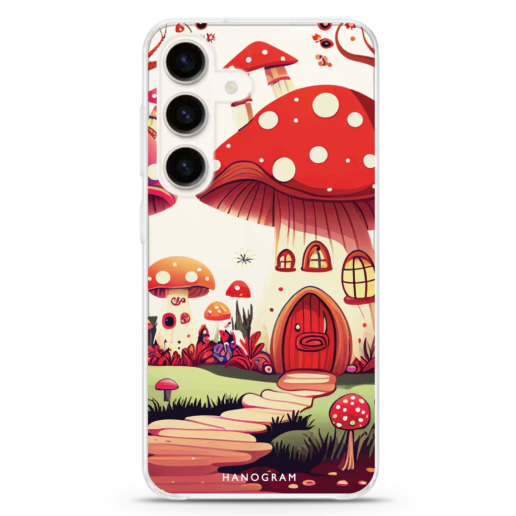 Mushroom Art Samsung Galaxy S26/S25/S24 水晶透明保護殼正面展示
