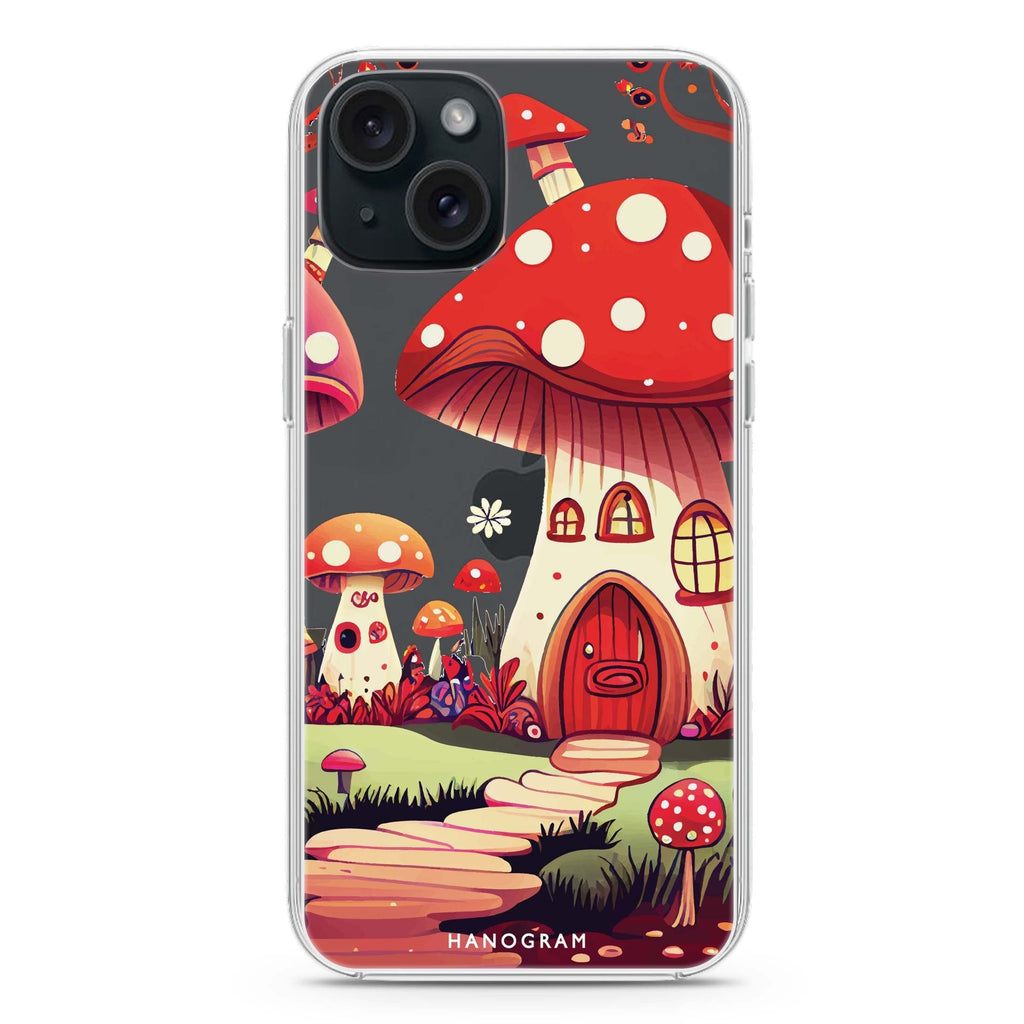 Mushroom Art iPhone 15 plus 水晶透明保護殼