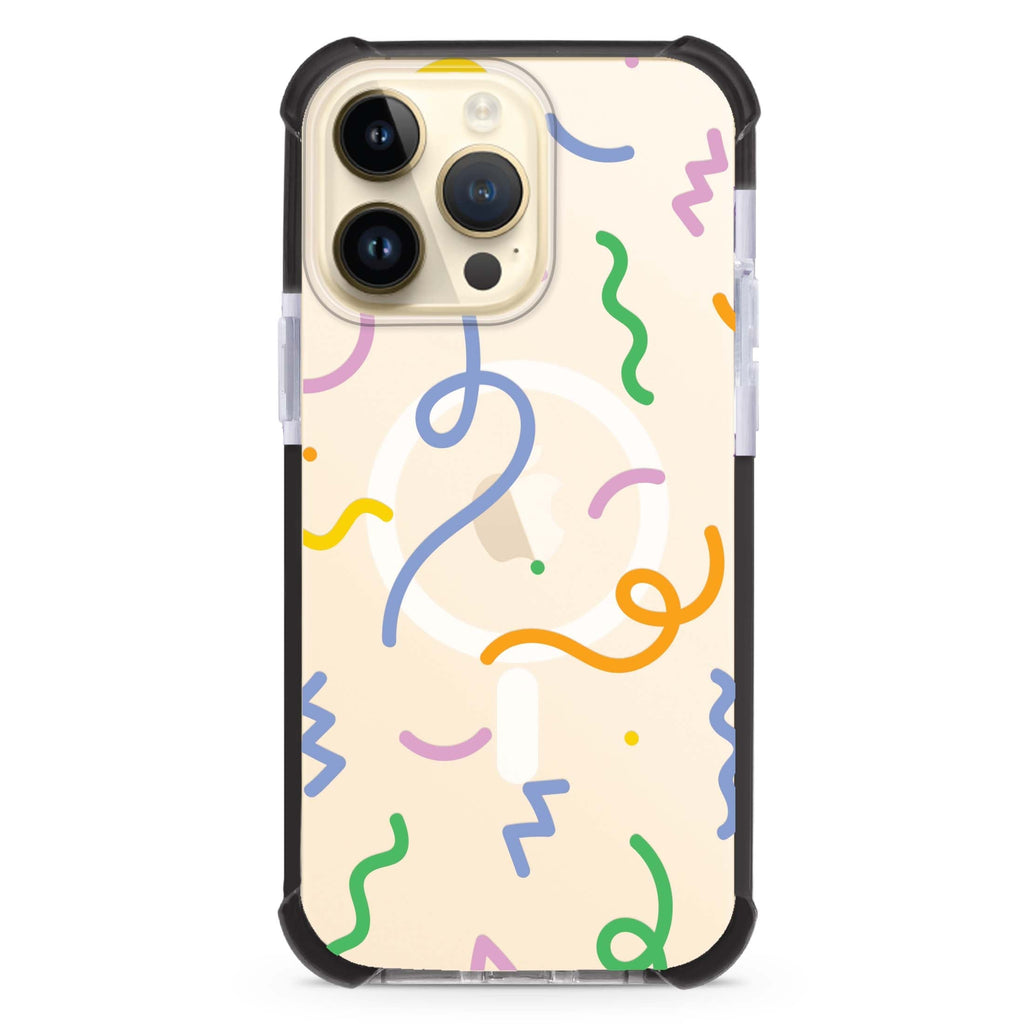 Abstract Doodles iPhone Magsafe 兼容超強防摔保護殼