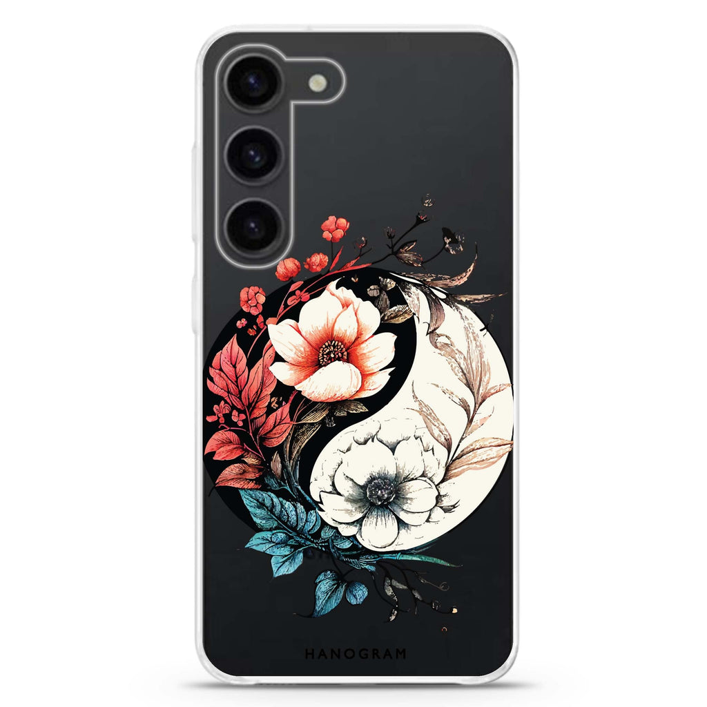 Pretty Floral & Tai Chi Samsung Galaxy 水晶透明保護殼