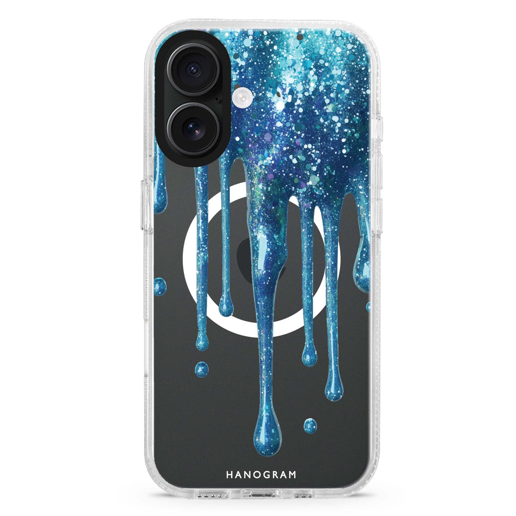 Gleaming Drips Magsafe 兼容水晶透明保護殼