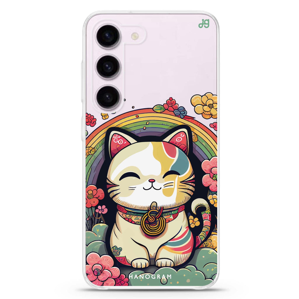 Japanese Lucky Cat Samsung Galaxy 水晶透明保護殼