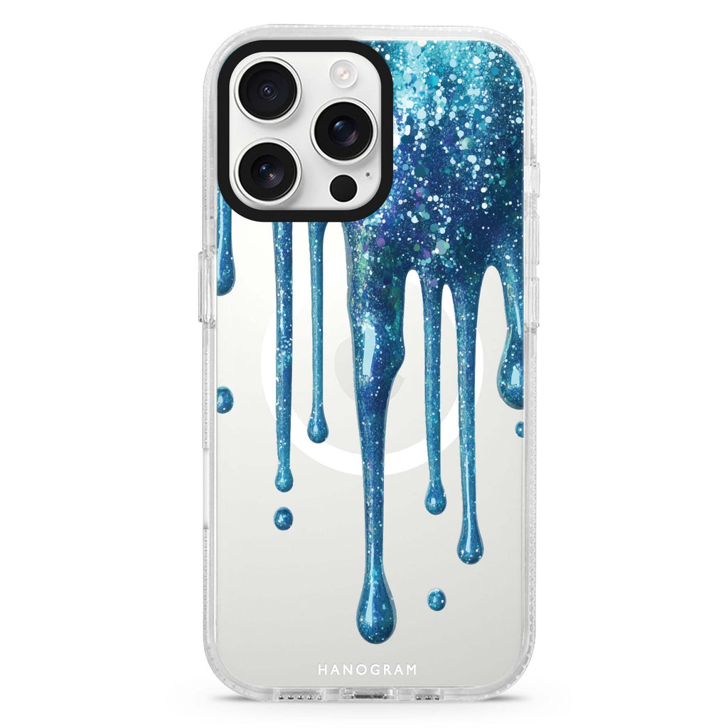 Gleaming Drips Magsafe 兼容水晶透明保護殼