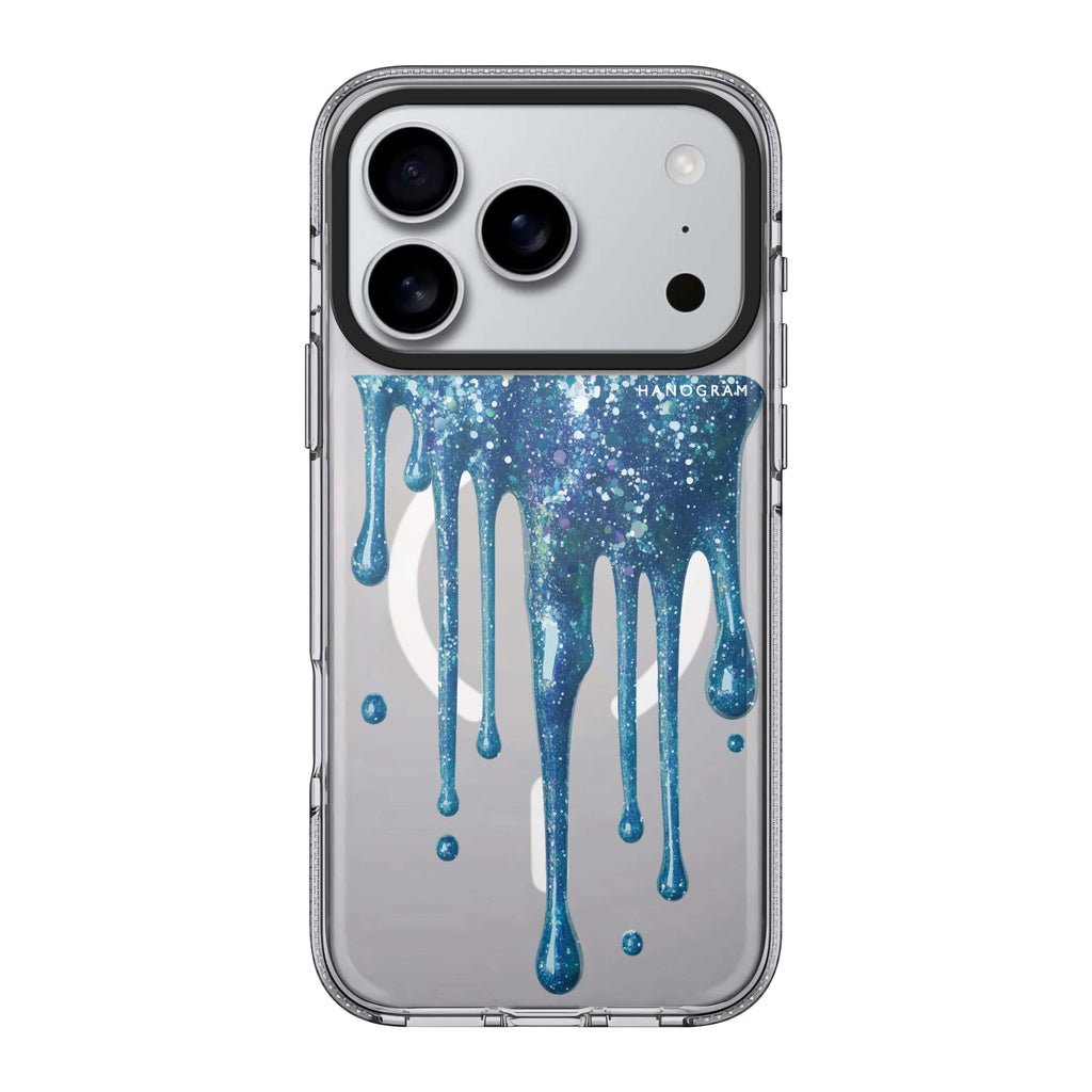 Gleaming Drips iPhone 17 Pro Max MagSafe 水晶透明保護殼 抽象圖案設計 圖1