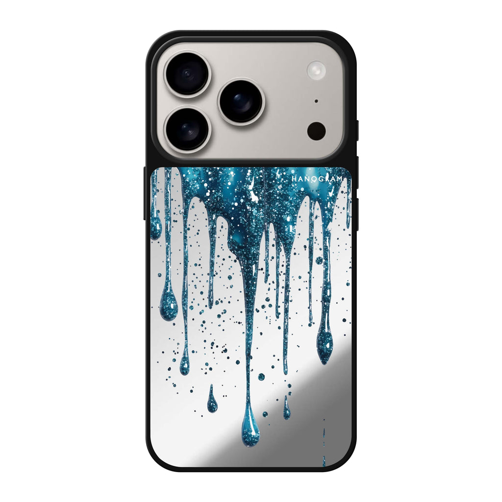 Aqua Shimmer 藍色圖案 iPhone 17 Pro Max 鏡面手機殼主圖