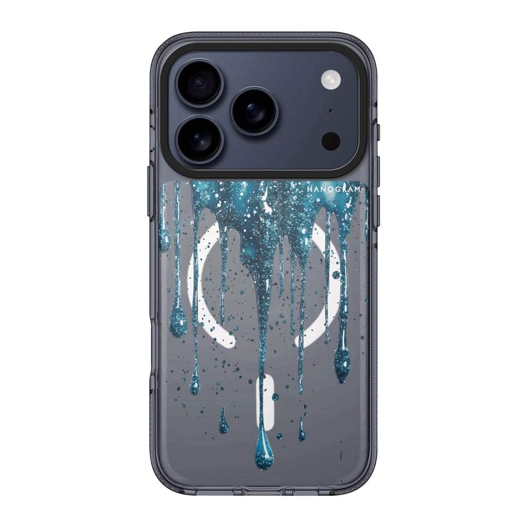 Aqua Shimmer iPhone 17 Pro Max MagSafe 水晶透明保護殼 插畫圖案設計 圖1