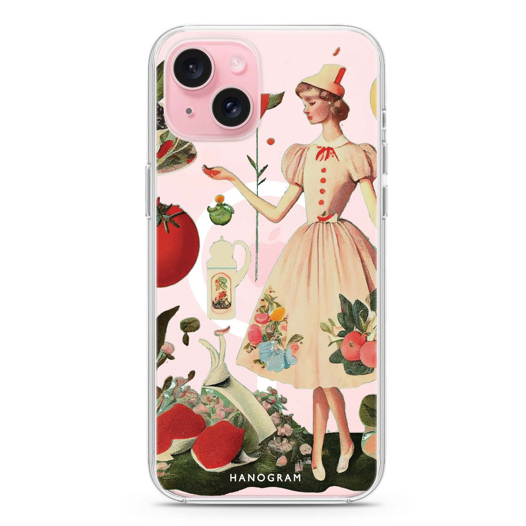 Noble girl iPhone 15 Plus Magsafe 兼容水晶透明保護殼