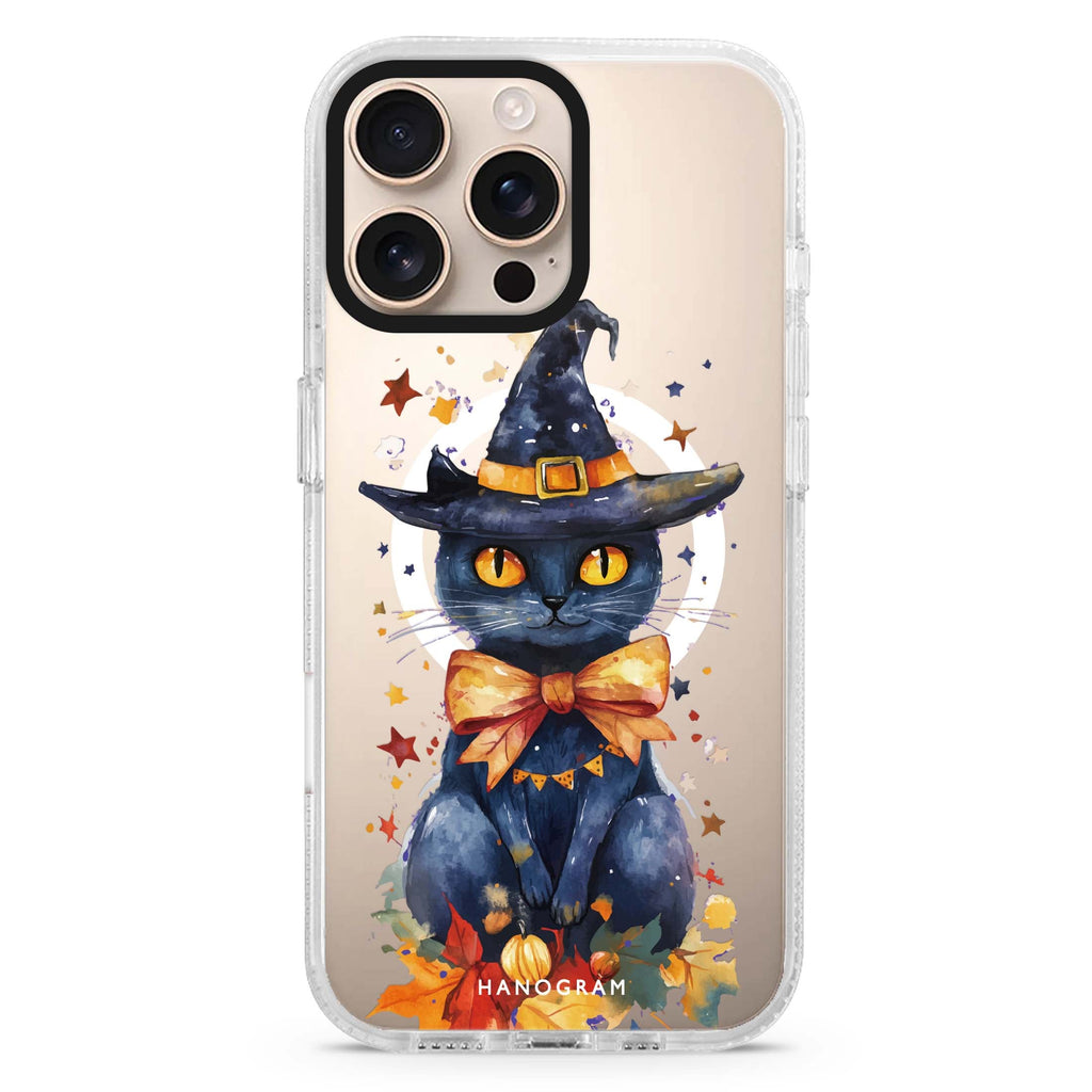 Midnight Kitty Charms Magsafe 兼容水晶透明保護殼