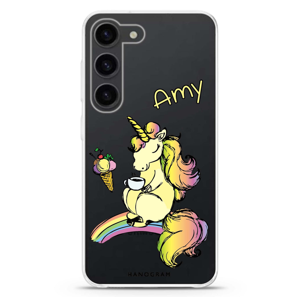 Cute Unicorn Samsung Galaxy 水晶透明保護殼