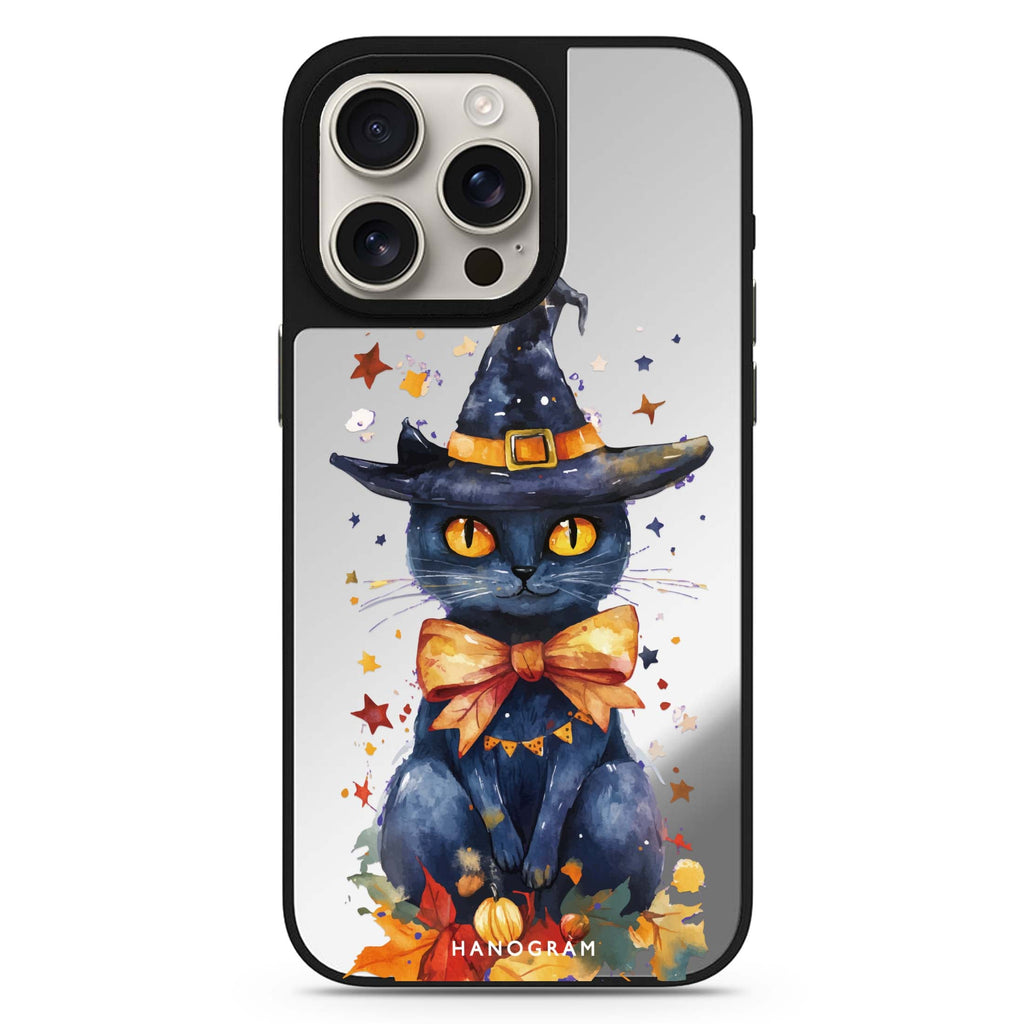Midnight Kitty Charms Magsafe 兼容鏡面手機殼