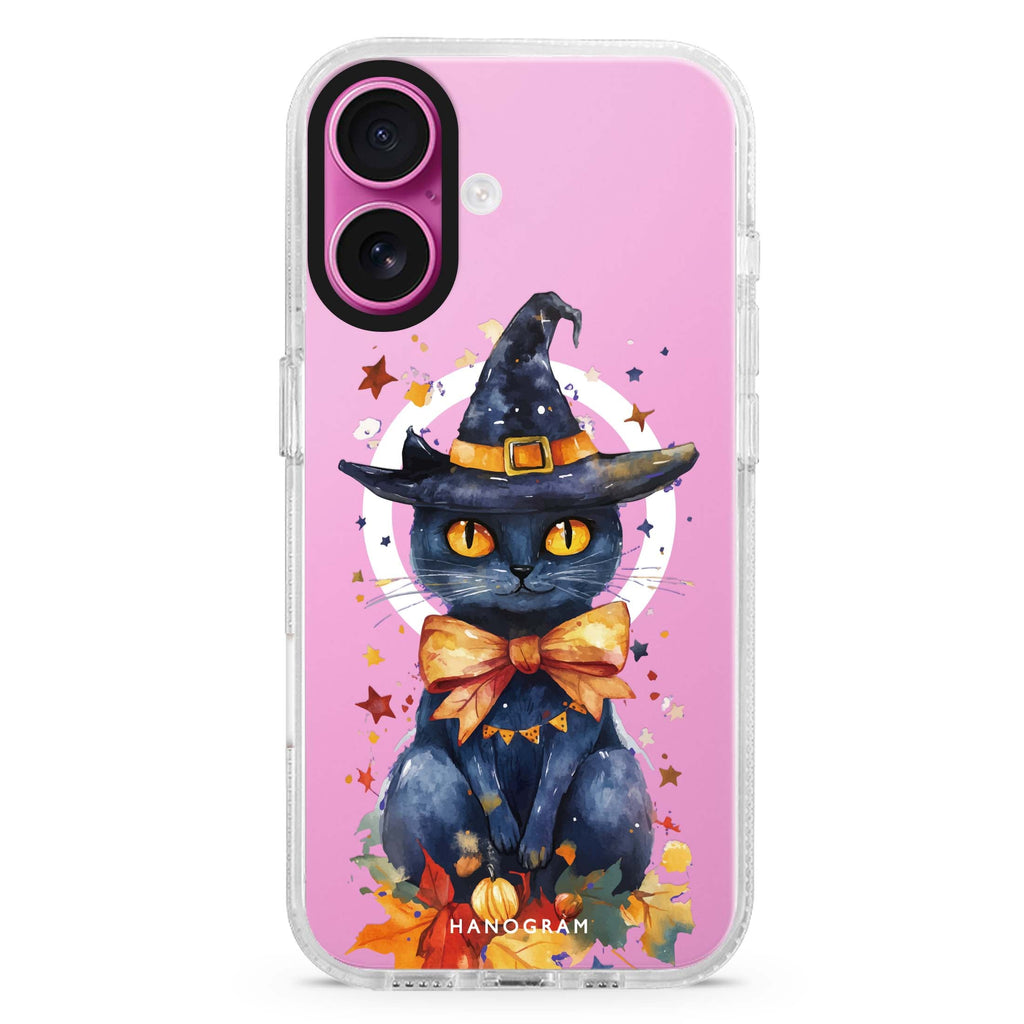 Midnight Kitty Charms Magsafe 兼容水晶透明保護殼