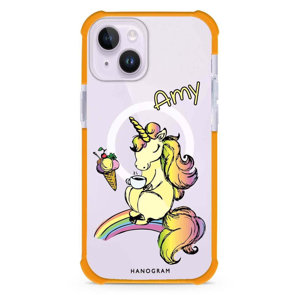 Cute Unicorn iPhone 15 Plus Magsafe 兼容超強防摔保護殼