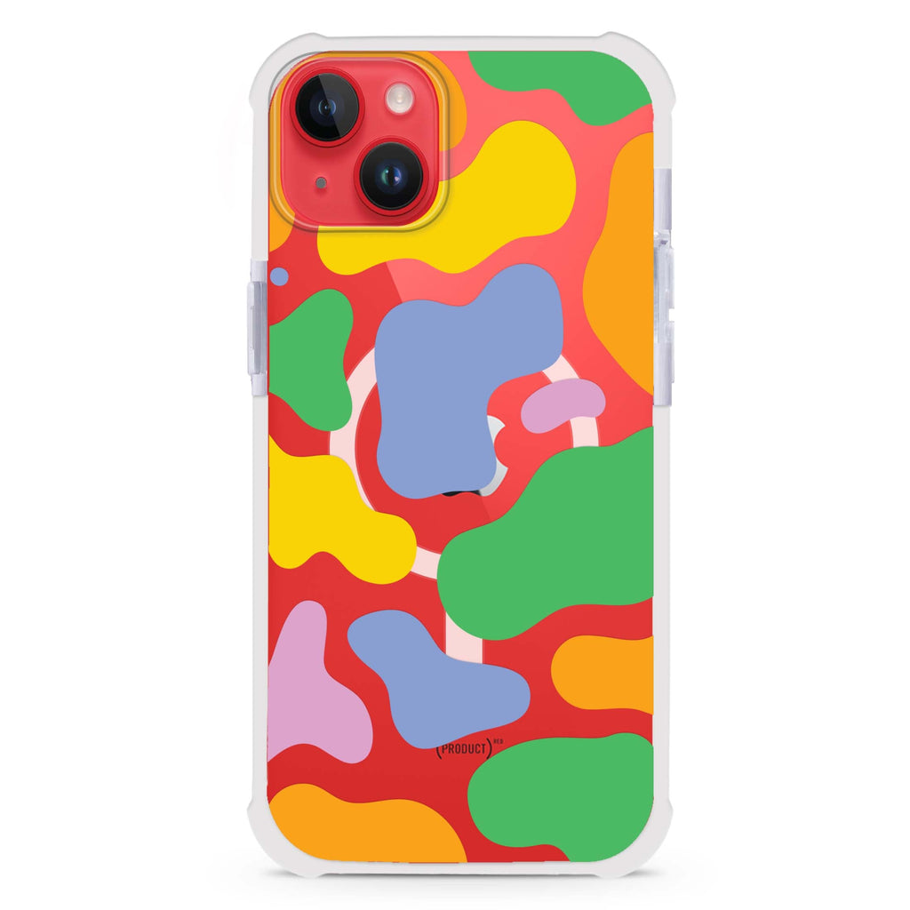 Abstract Doodles iPhone 15 Plus Magsafe 兼容超強防摔保護殼
