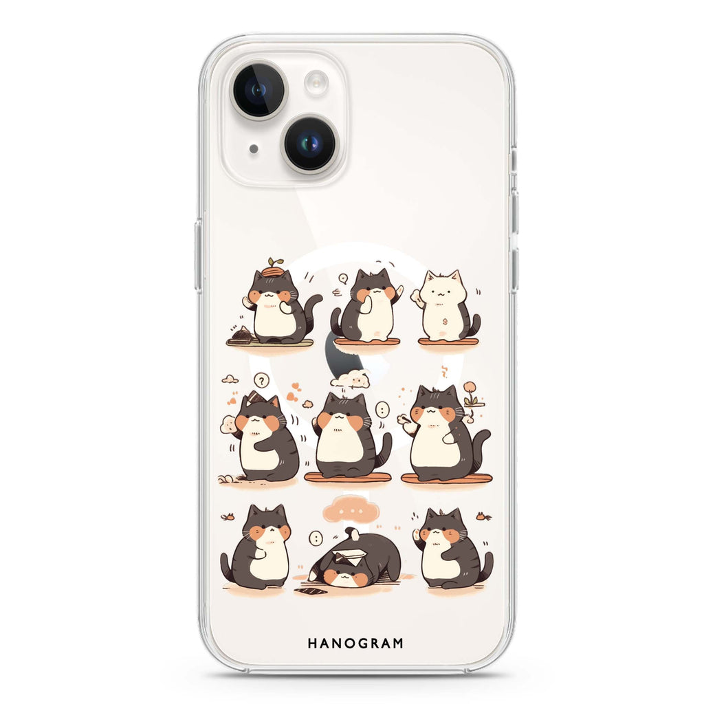 Zen Meowster iPhone 14 Magsafe 兼容水晶透明保護殼