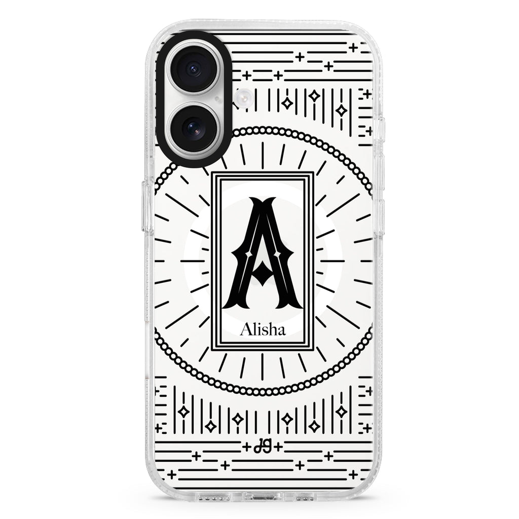 Artistic Monogram II Magsafe 兼容水晶透明保護殼