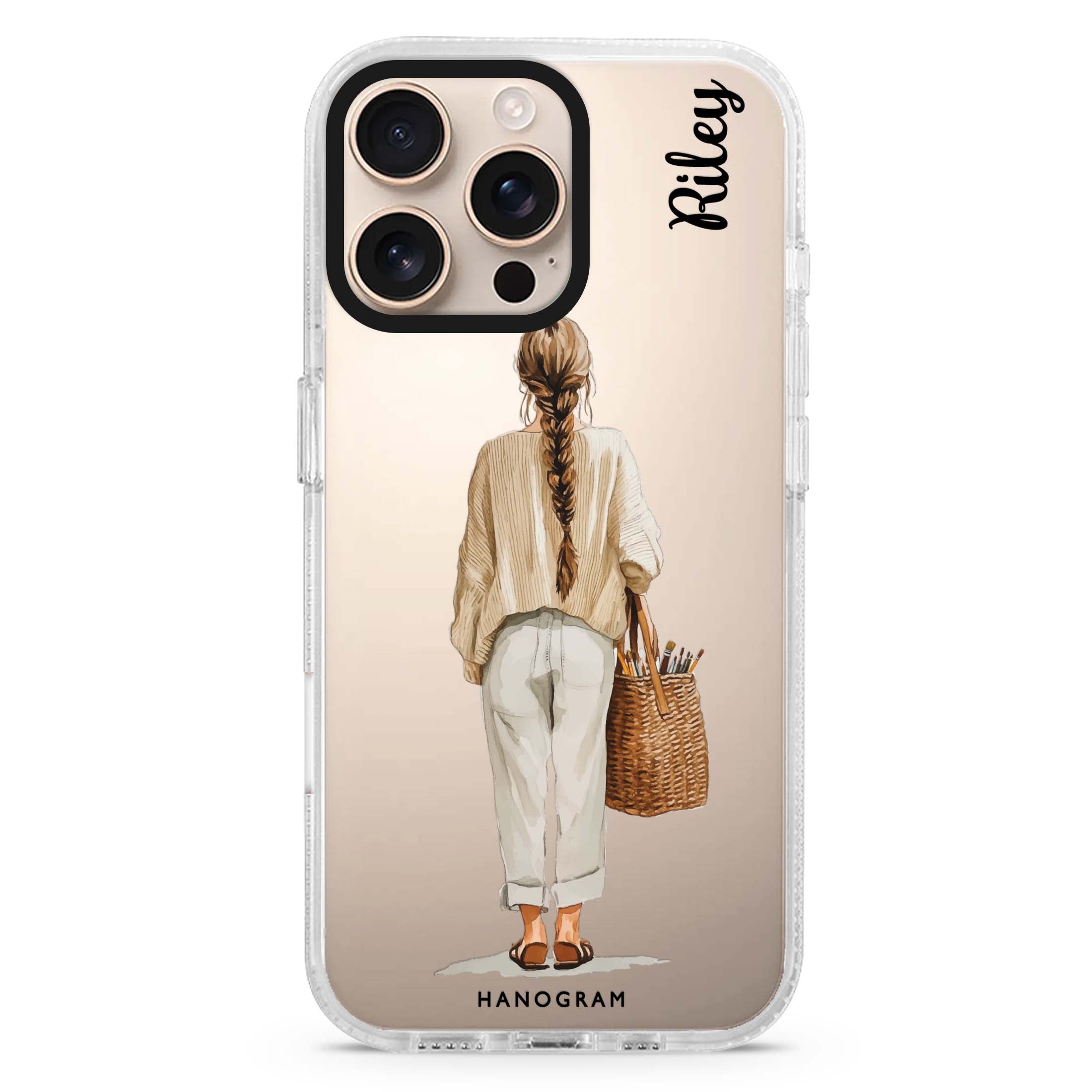 Flamingo & Flower iPhone 15 Pro Max Magsafe 兼容水晶透明保護殼