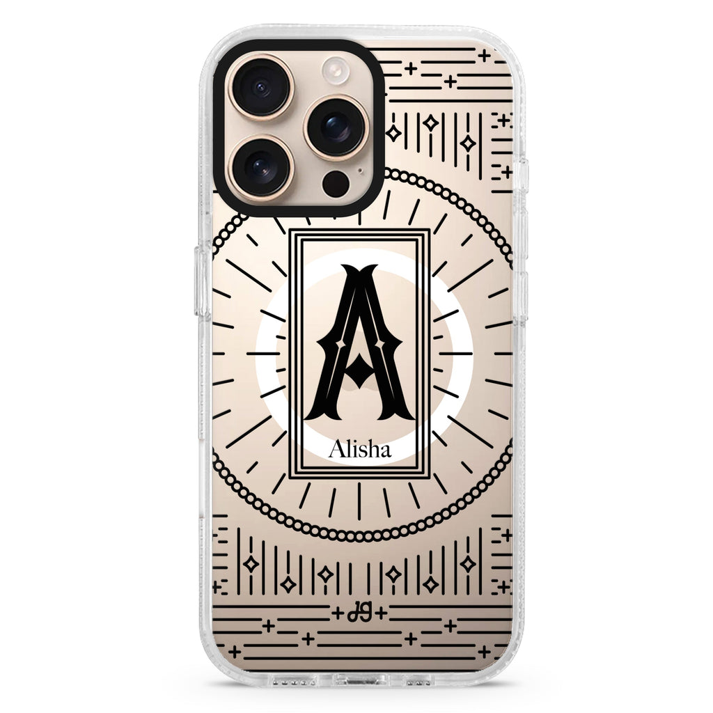 Artistic Monogram II Magsafe 兼容水晶透明保護殼