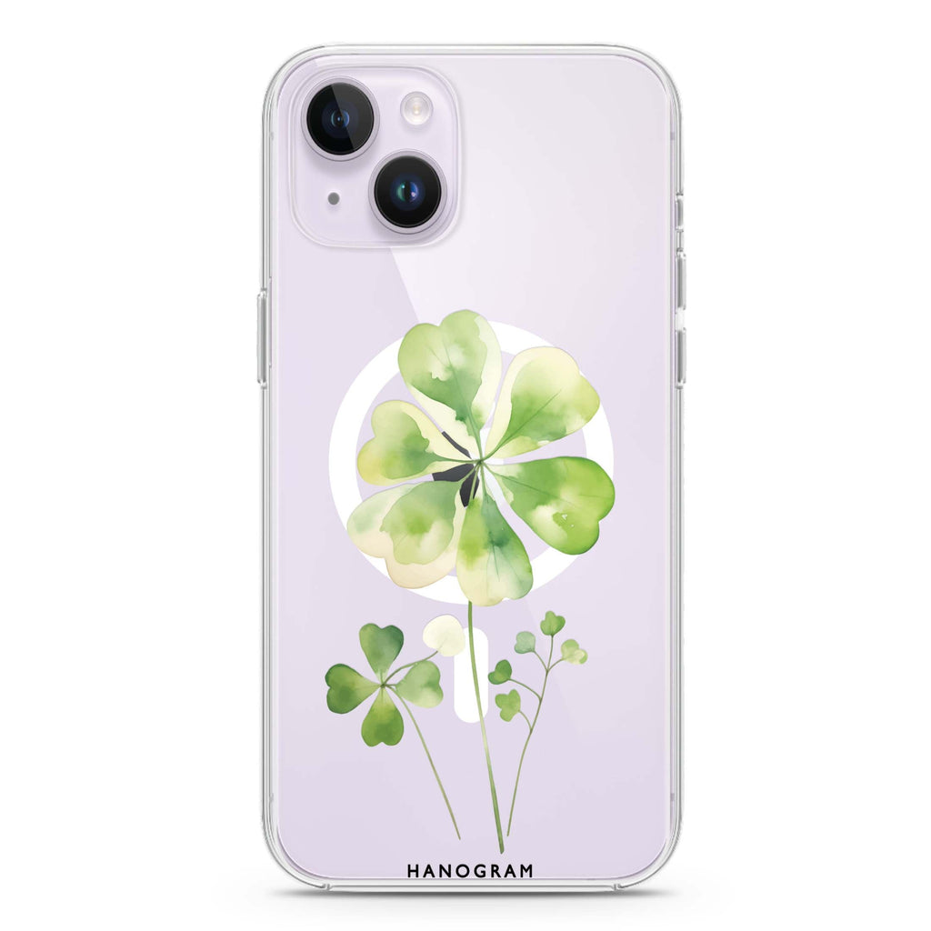 Clover's Heart iPhone 14 Magsafe 兼容水晶透明保護殼