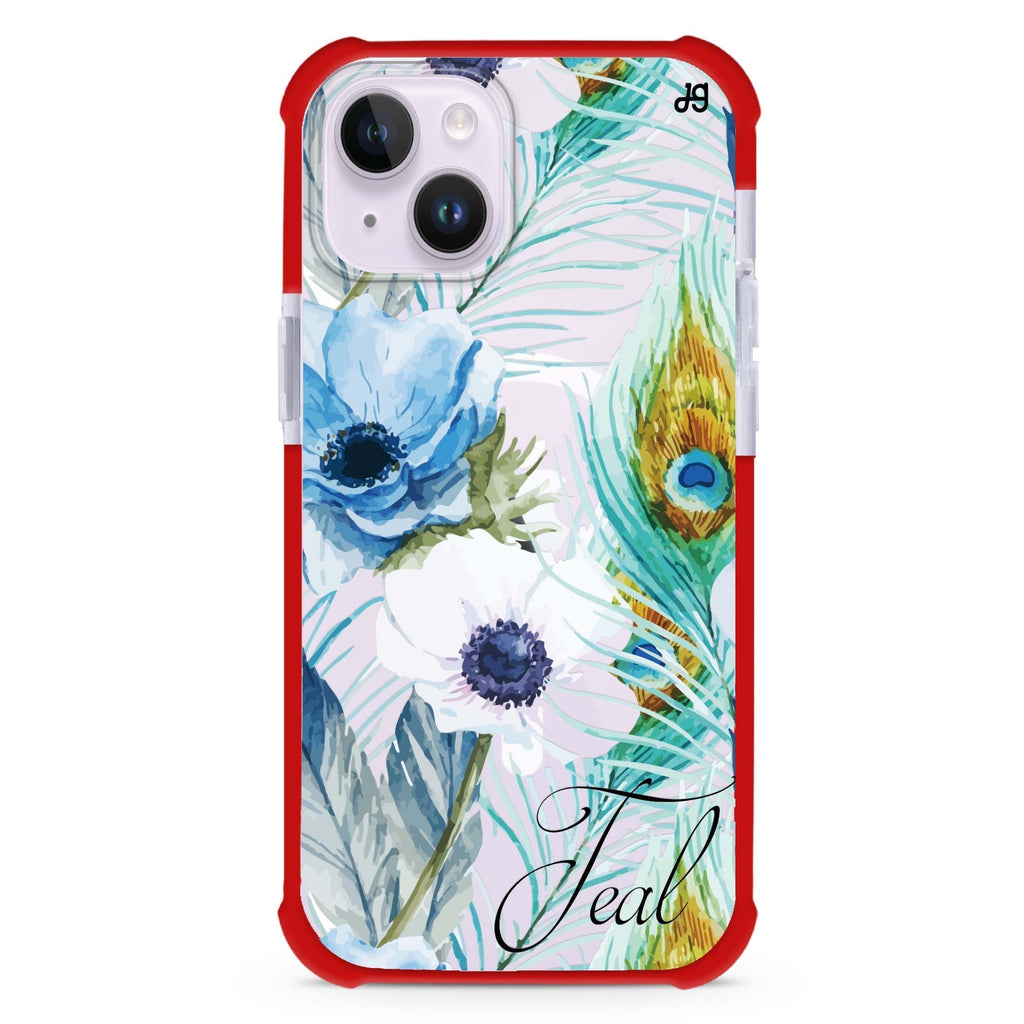 Pretty Watercolor Flowers iPhone 15 Plus Magsafe 兼容超強防摔保護殼