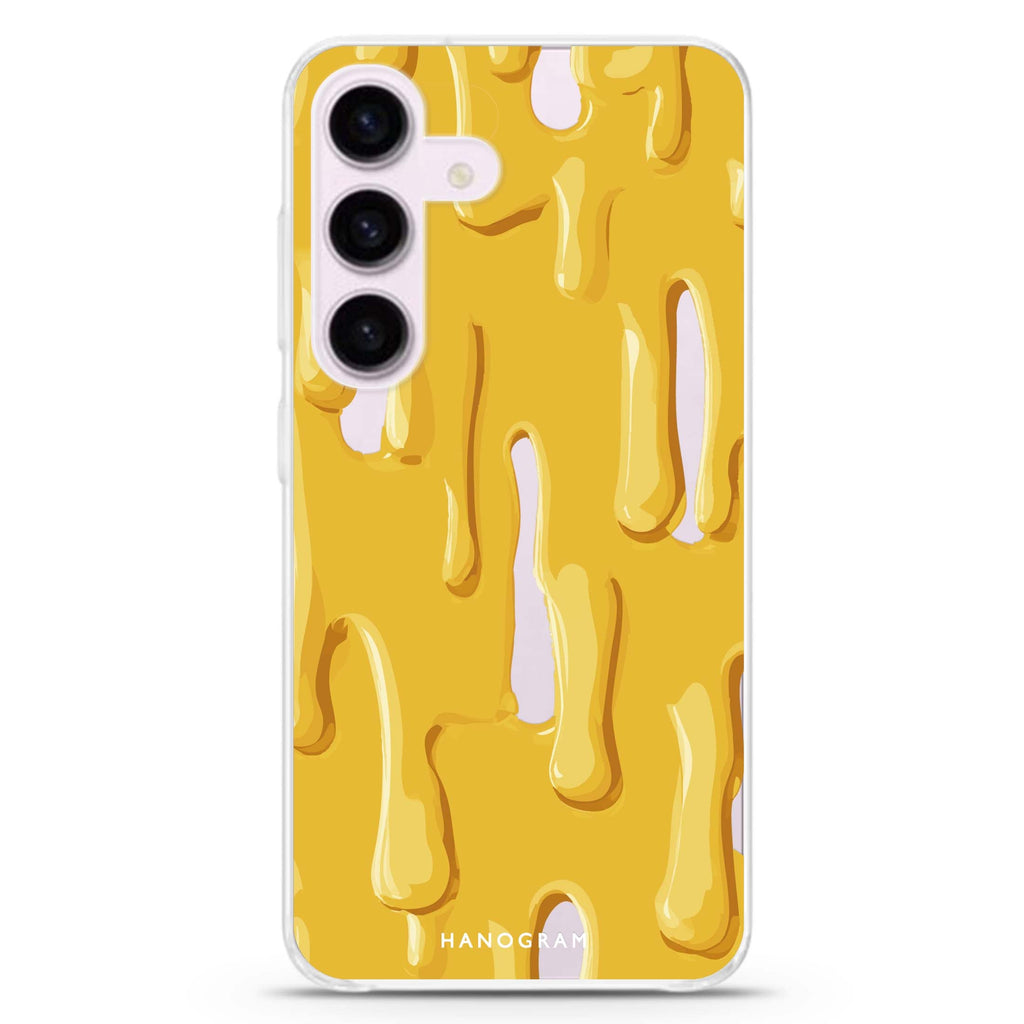 Peanut Butter Drizzle Samsung Galaxy S26/S25/S24 水晶透明保護殼正面展示