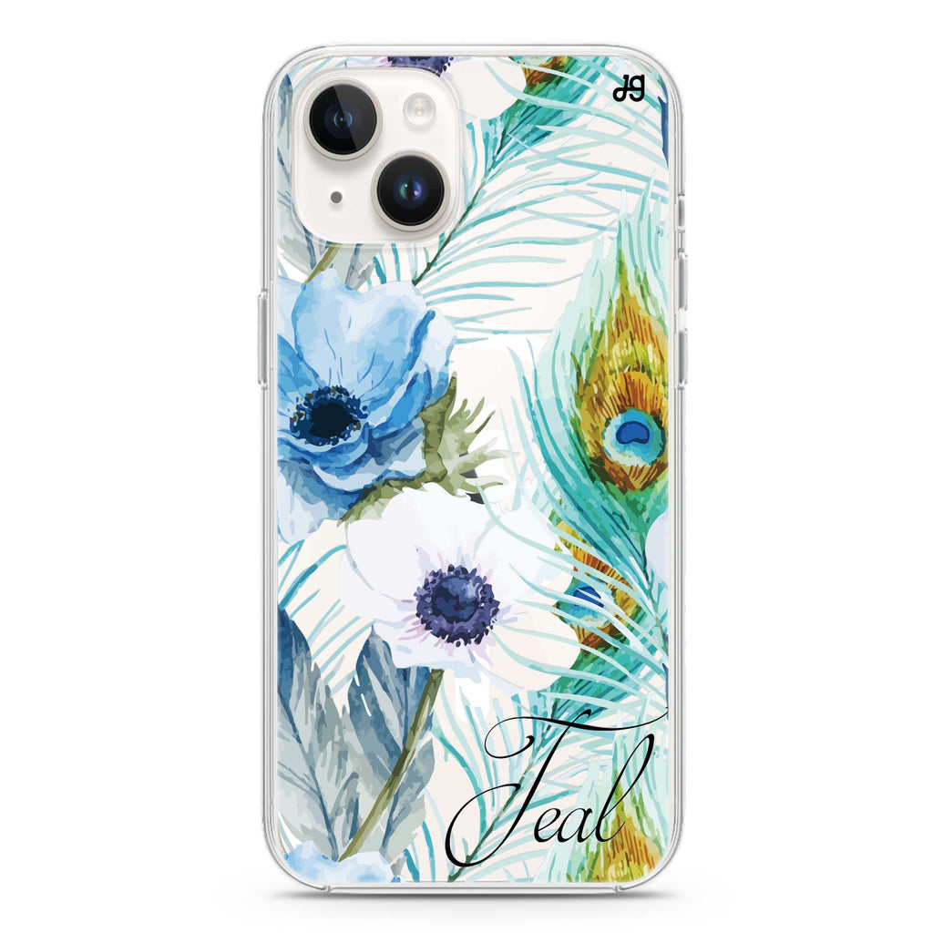 Pretty Watercolor Flowers iPhone 14 Magsafe 兼容水晶透明保護殼