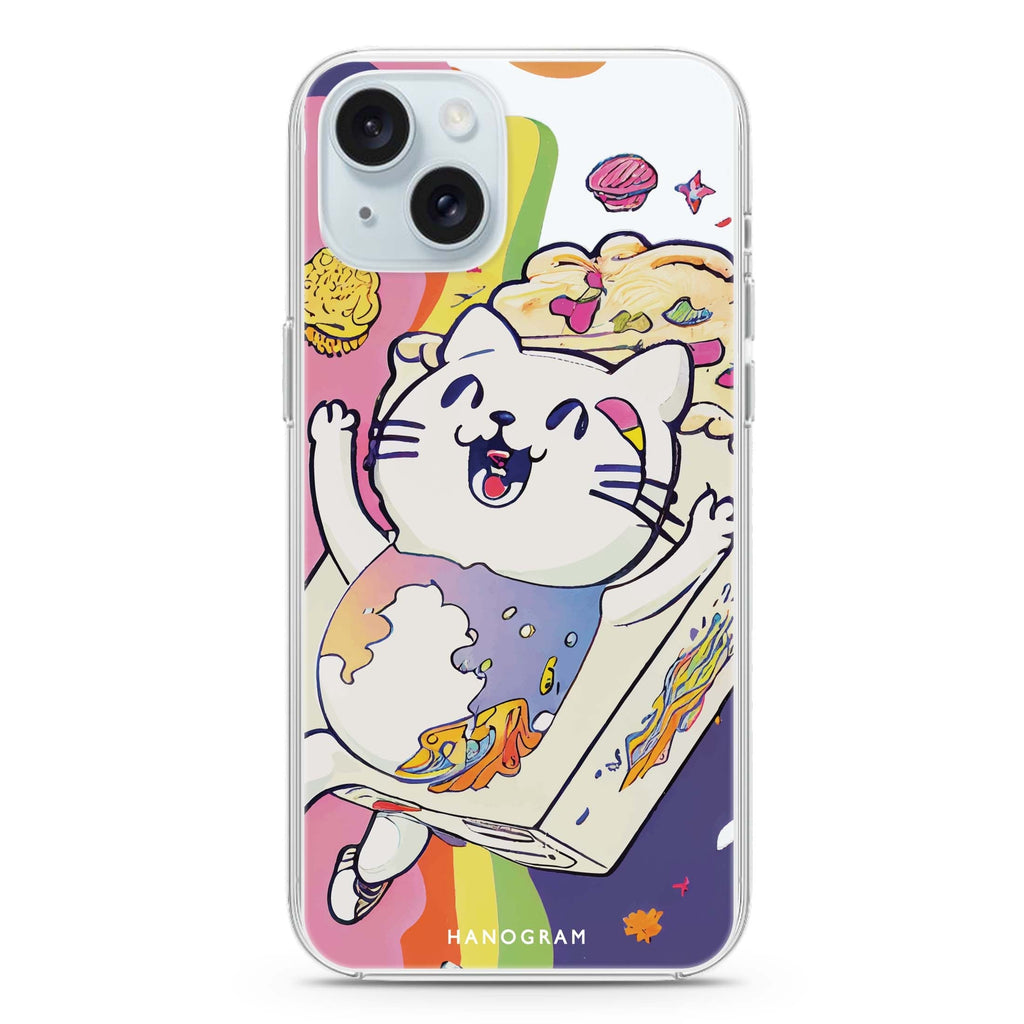 Rainbow Cat iPhone 15 水晶透明保護殼