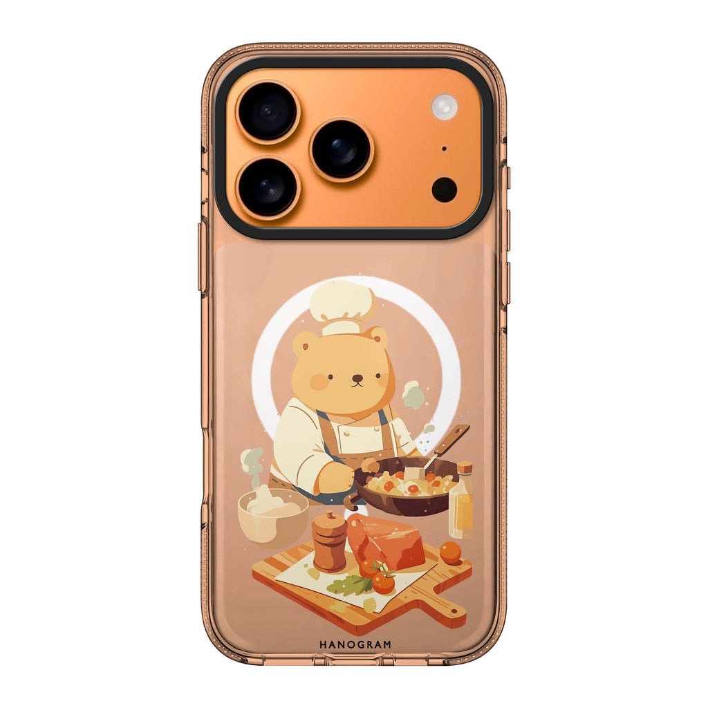 Culinary Bear iPhone 17 Pro Max MagSafe 水晶透明保護殼 小熊圖案設計 圖1