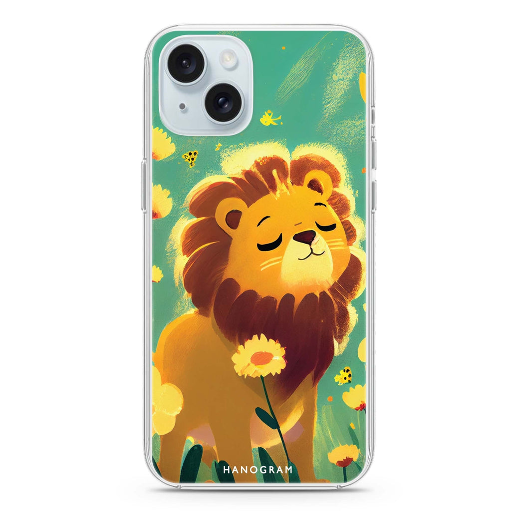 Lion in the garden iPhone 15 plus 水晶透明保護殼